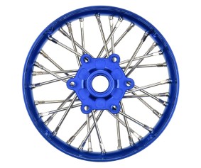 Pro-Line Pro-Spec Aluminum V2 Bead Front Wheel Assembled, Blue for Losi Promoto-SM
