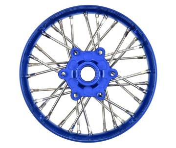 Pro-Line Pro-Spec Aluminum V2 Bead Front Wheel Assembled, Blue for Losi Promoto-SM