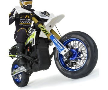 Pro-Line Pro-Spec Aluminum V2 Bead Front Wheel Assembled, Blue for Losi Promoto-SM