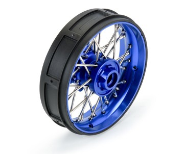 Pro-Line Pro-Spec Aluminum V2 Bead Front Wheel Assembled, Blue for Losi Promoto-SM