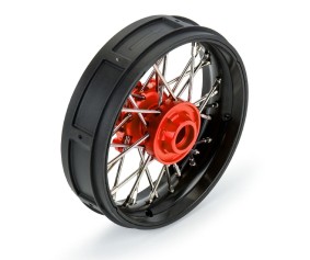 Pro-Line Pro-Spec Aluminum V2 Bead Front Wheel Assembled, Black/Red for Losi Promoto-SM