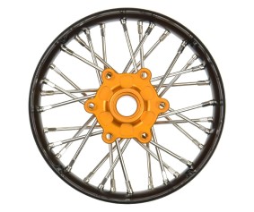 Pro-Line Pro-Spec Aluminum V2 Bead Front Wheel Assembled, Black/Gold for Losi Promoto-SM
