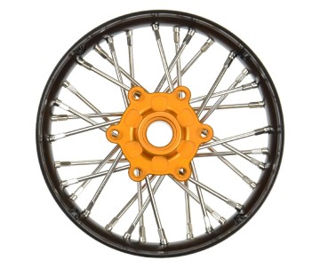 Pro-Line Pro-Spec Aluminum V2 Bead Front Wheel Assembled, Black/Gold for Losi Promoto-SM
