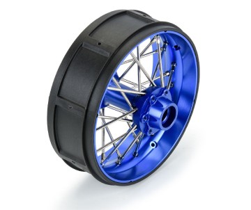 Pro-Line Pro-Spec Aluminum V2 Bead Rear Wheel Blue/Blue (1): Losi Promoto-SM