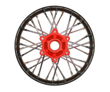 Pro-Line Pro-Spec Aluminum V2 Bead Rear Wheel Black/Red (1): Losi Promoto-SM