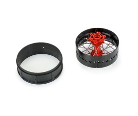 Pro-Line Pro-Spec Aluminum V2 Bead Rear Wheel Black/Red (1): Losi Promoto-SM