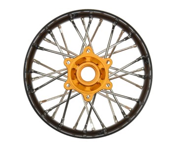 Pro-Line Pro-Spec Aluminum V2 Bead Rear Wheel Black/Gold (1): Losi Promoto-SM