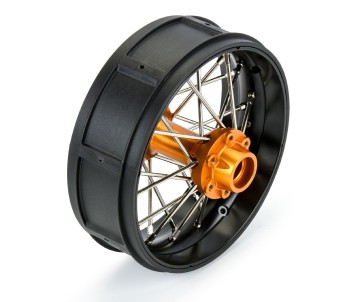 Pro-Line Pro-Spec Aluminum V2 Bead Rear Wheel Black/Gold (1): Losi Promoto-SM