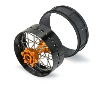 Pro-Line Pro-Spec Aluminum V2 Bead Rear Wheel Black/Gold (1): Losi Promoto-SM