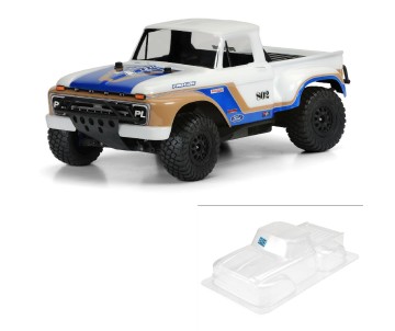Pro-Line 1966 Ford F-100 Clear Body for Slash , Slash 4x4 & PRO-Fusion SC 4x4 (with extended body mounts)
