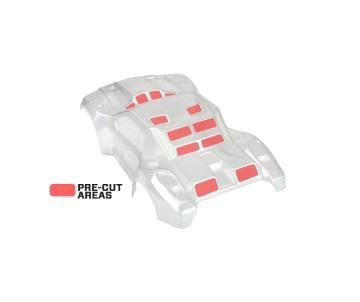 Pro-Line Pre-Cut Flo-Tek Fusion Clear Body for PRO-Fusion SC 4x4, Slash , Slash 4x4, SC6.1, 22SCT & SCTE