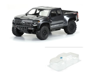 Pro-Line 2019 Chevy Silverado Z71 Trail Boss True Scale Clear Body for Slash, Slash 4x4 & PRO-Fusion SC 4x4 (with extended body mounts)