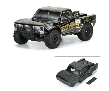 Pro-Line Pre-Cut 1967 Ford F-100 Race Truck Heatwave Edition Tough-Color (Black) Body for Slash , Slash 4x4 & PRO-Fusion SC 4x4 (with extended body mounts)
