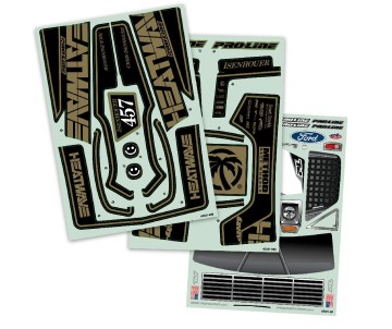 Pro-Line Pre-Cut 1967 Ford F-100 Race Truck Heatwave Edition Tough-Color (Black) Body for Slash , Slash 4x4 & PRO-Fusion SC 4x4 (with extended body mounts)