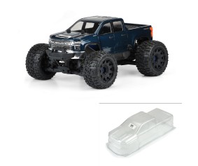 Pro-Line 2021 Chevy Silverado 2500 HD Clear Body for E-REVO 2.0 & MAXX with Extended Body Mounts