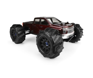 Pro-Line 2021 Chevy Silverado 2500 HD Clear Body for E-REVO 2.0 & MAXX with Extended Body Mounts