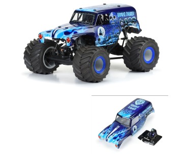 Pro-Line 1/10 Grave Digger Ice (Blue) Painted Body Set: LMT