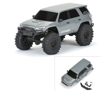 Pro-Line Racing 2024 Toyota 4Runner Hard Body Painted (Lunar Rock Gray) and Assembled for Axial SCX24 (132mm Wheelbase)