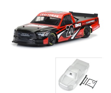 Pro-Line Racing Pre-Cut 2024 Toyota Tundra NASCAR Truck Series Clear Body for Losi NASCAR Racecar