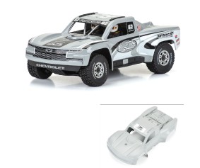 Pro-Line Pre-Cut 2019 Chevy Silverado Trophy Truck Tough-Color Gray Body for Arrma Mojave Grom