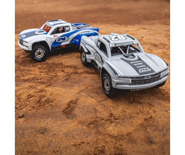 Pro-Line Pre-Cut 2019 Chevy Silverado Trophy Truck Tough-Color Gray Body for Arrma Mojave Grom