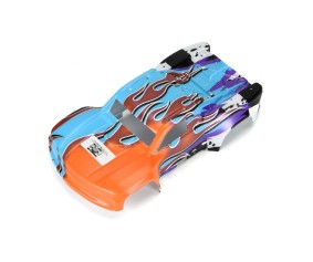 Limited Edition Pre-Cut/Pre-Painted 2019 Chevy Silverado Trophy Truck Fire and Ice (Pink/Aqua) Body for Arrma Mojave Grom