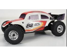 Pro-Line Class 1 VW Bug Red Race Body Conversion Kit and Flat Iron Tires Mounted 12mm Chrome Diablo (4) for Arrma Typhon Grom