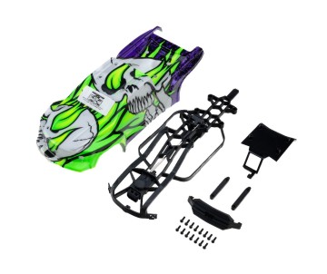 Pro-Line Limited Edition Pre-Cut/Pre-Painted Brute Ghostfire Body w/ Clipless System for ARRMA MINI KRATON