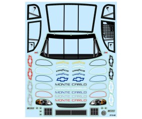 Pro-Line Racing Pre-Cut 1997 Chevy Monte Carlo Clear for Losi NASCAR Racecar