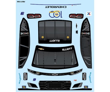 Pro-Line Elliott #9 NAPA Auto Parts Clash Scheme DIY White 2025 Body for Losi NASCAR
