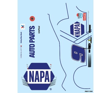Pro-Line Elliott #9 NAPA Auto Parts Clash Scheme DIY White 2025 Body for Losi NASCAR