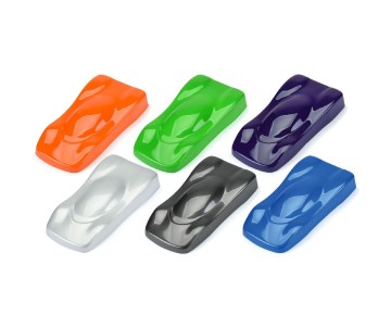 Pro-Line RC Body Paint Secondary Color Set (6 Pack) - Orange, Green, Purple, Aluminum, Metallic Charcoal, Pearl Blue