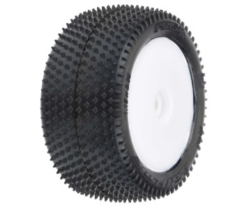 Pro-Line Prism Carpet Mini-B Tires Mounted on White Wheels (2) for Mini-B Rear
