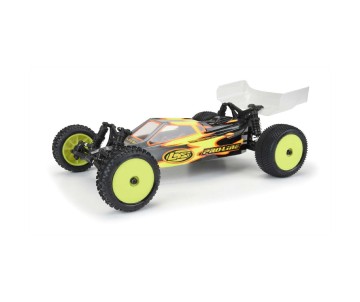 Pro-Line Wedge Carpet Mini-B Tires Mounted on Yellow Wheels (2) for Mini-B Front