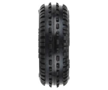 Pro-Line Wedge Carpet Mini-B Tires Mounted on White Wheels (2) for Mini-B Front