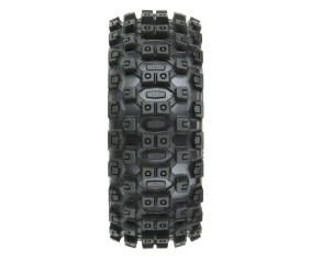 Pro-Line Badlands MX M2 (Medium) All Terrain 1/8 Buggy Tires Mounted on White Wheels (2) for Front or Rear