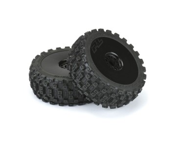 Pro-Line Badlands MX M2 (Medium) All Terrain 1/8 Buggy Tires Mounted on Black Wheels (2) for Front or Rear Pro-Line Badlands MX M2 (Medium) All Terrain 1/8 Buggy Tires Mounted on Black Wheels (2) for Front or Rear