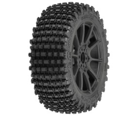 Pro-Line Gladiator M2 (Medium) All Terrain 1/8 Buggy Tires Mounted on Mach 10 Black 17mm Wheels (2) for Front or Rear