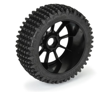 Pro-Line Gladiator M2 (Medium) All Terrain 1/8 Buggy Tires Mounted on Mach 10 Black 17mm Wheels (2) for Front or Rear