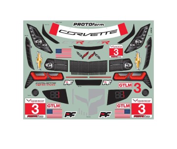 Protoform 1/8 Chevrolet Corvette C7.R Clear Body:GT,Long WB