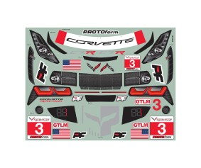 Protoform 1/8 Corvette C7.R Clear Body :GT, Short Wheelbase