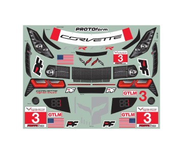 Protoform 1/8 Corvette C7.R Clear Body :GT, Short Wheelbase