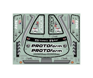 Protoform 1/10 '63 Chvy Stingray Pro Mod Clr Bdy: SC Drg Crs