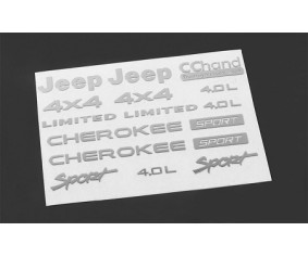 RC4WD Metal Emblem Set for Axial SCX10 XJ (Silver)