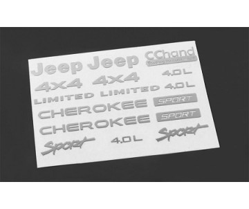 RC4WD Metal Emblem Set for Axial SCX10 XJ (Silver)