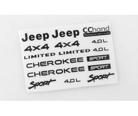 RC4WD Metal Emblem Set for Axial SCX10 XJ (Black)