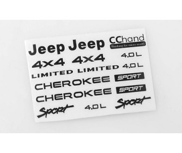 RC4WD Metal Emblem Set for Axial SCX10 XJ (Black)