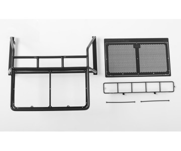 RC4WD Roof Rack, Rollbar, Light Bar Combo for RC4WD Chevy Blazer Body (Black)