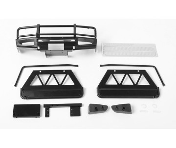 RC4WD Trifecta Front Bumper, Sliders and Side Bars for Land Cruiser LC70 Body (Black)