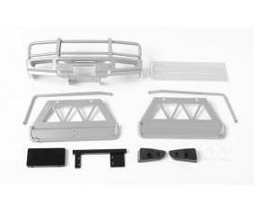 RC4WD Trifecta Front Bumper, Sliders and Side Bars for Land Cruiser LC70 Body (Silver)